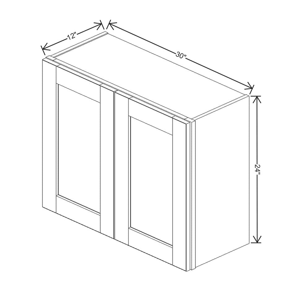 Wall Cabinet 24" H  technical diagram