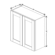 Wall Cabinet 30" H & 36" H  technical diagram