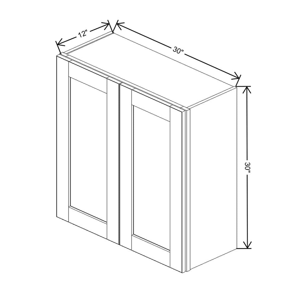 Wall Cabinet 30" H & 36" H  technical diagram