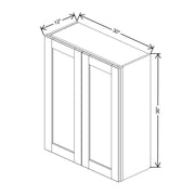 Wall Cabinet 30" H & 36" H  technical diagram