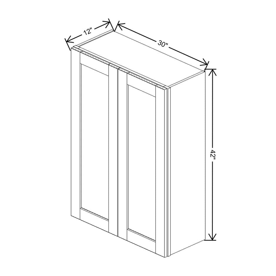 Wall Cabinet 42" H  technical diagram