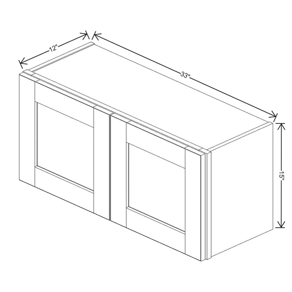 Wall Cabinet 12" H & 15" H  technical diagram