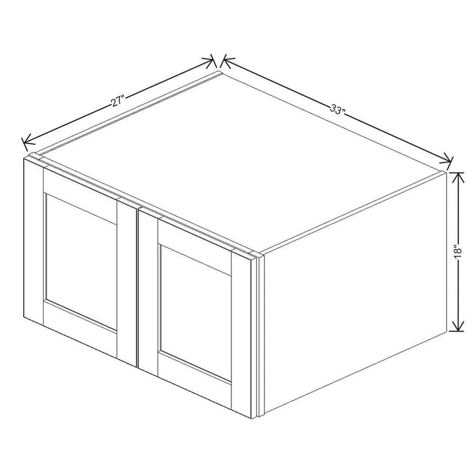 Refrigerator Wall Cabinet 18" / 21" / 24" H  technical diagram