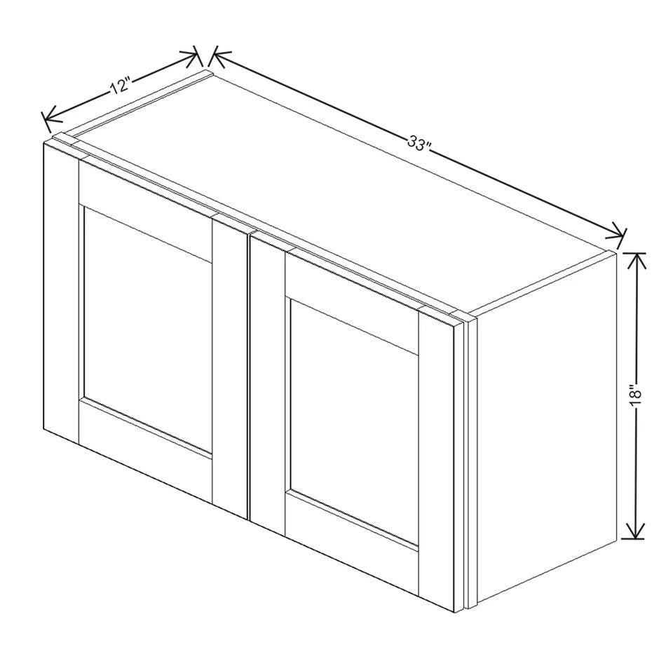 Wall Cabinet 18" H & 21" H  technical diagram