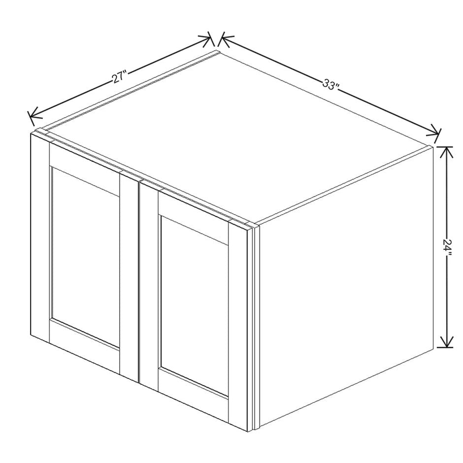 Refrigerator Wall Cabinet 18" / 21" / 24" H  technical diagram