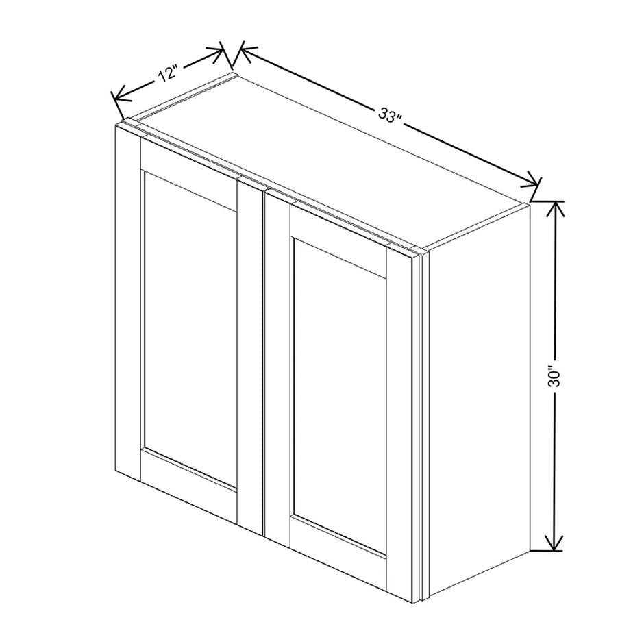 Wall Cabinet 30" H & 36" H  technical diagram