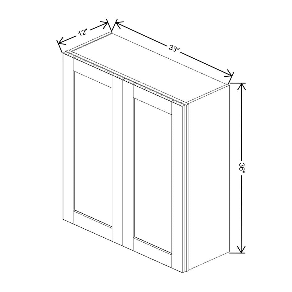 Wall Cabinet 30" H & 36" H  technical diagram