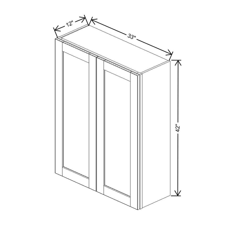 Wall Cabinet 42" H  technical diagram