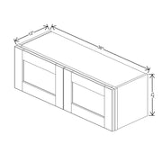 Wall Cabinet 12" H & 15" H  technical diagram