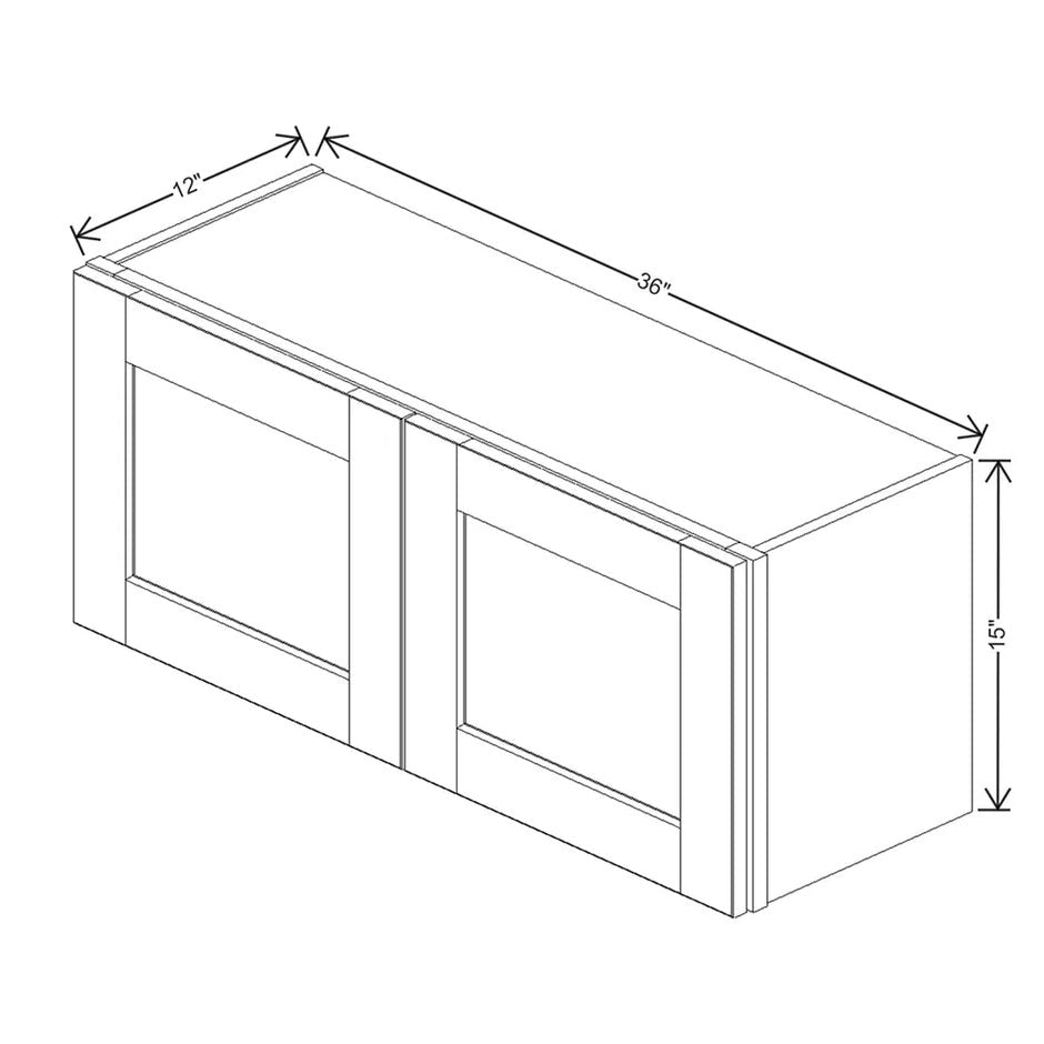 Wall Cabinet 12" H & 15" H  technical diagram