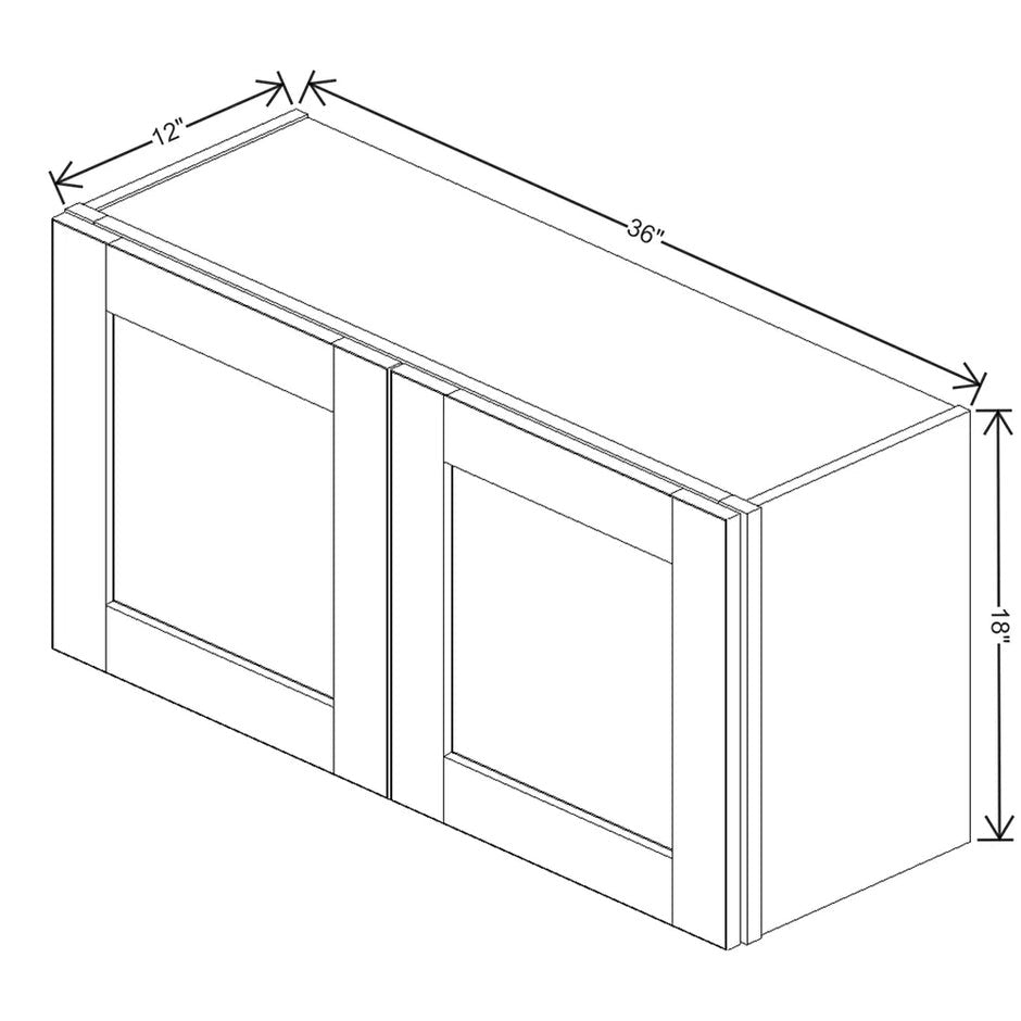Wall Cabinet 18" H & 21" H  technical diagram
