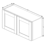 Wall Cabinet 18" H & 21" H  technical diagram