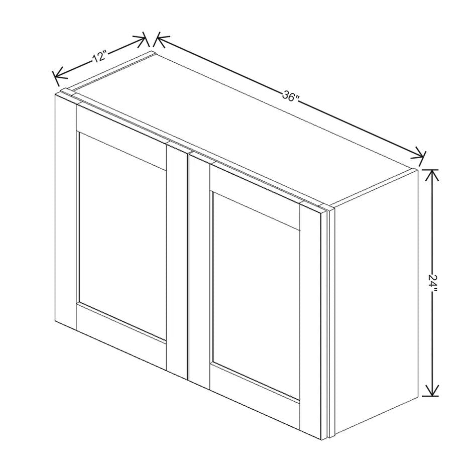 Wall Cabinet 24" H  technical diagram