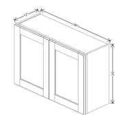 Wall Cabinet 24" H  technical diagram
