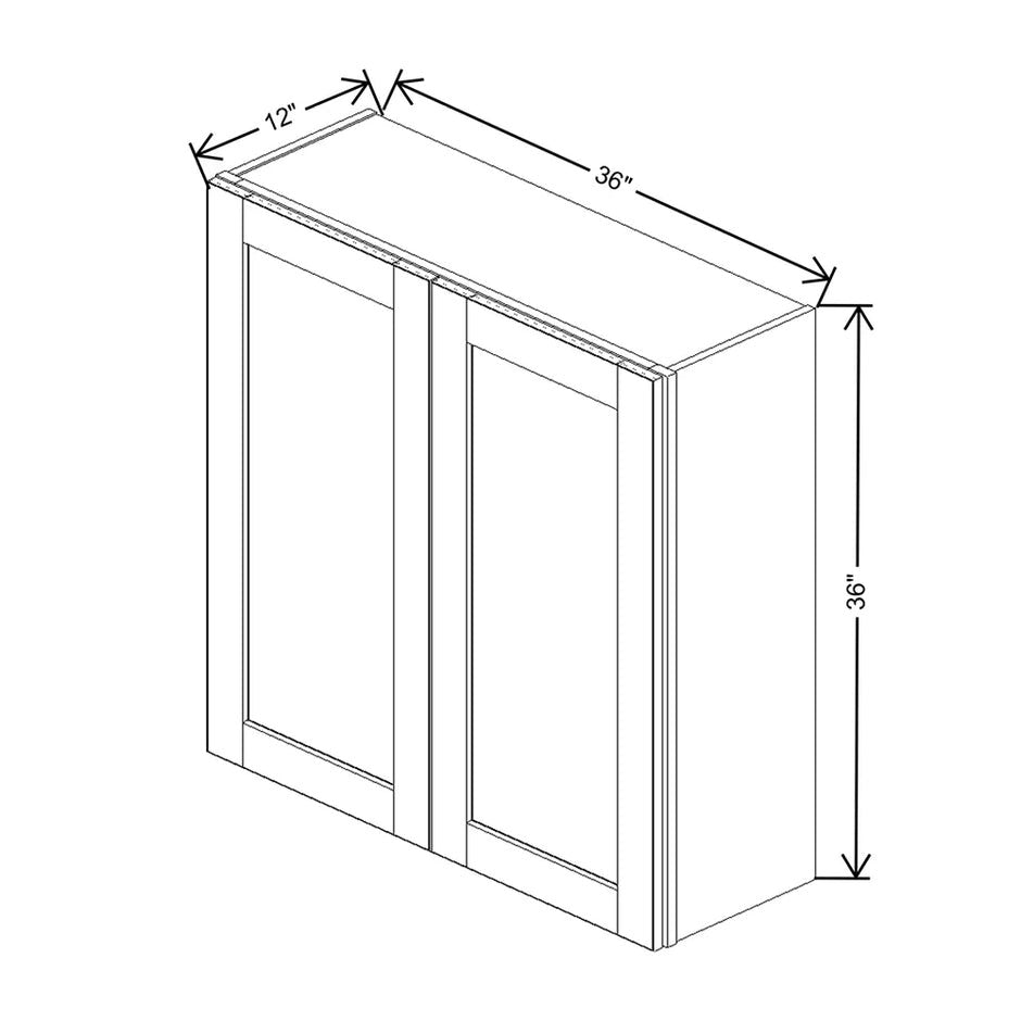 Wall Cabinet 30" H & 36" H  technical diagram