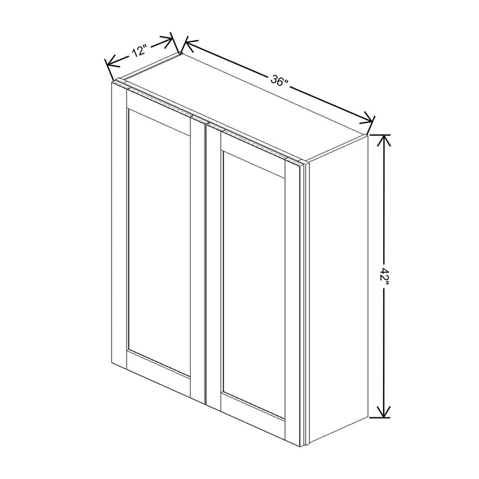Wall Cabinet 42" H  technical diagram