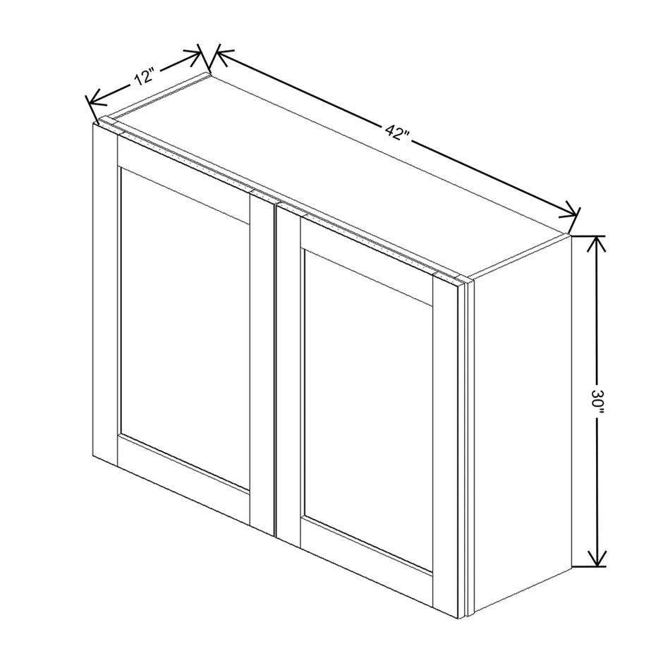 Wall Cabinet 30" H & 36" H  technical diagram