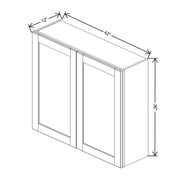 Wall Cabinet 30" H & 36" H  technical diagram