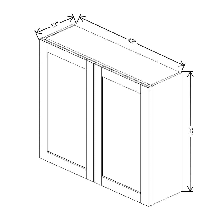 Wall Cabinet 30" H & 36" H  technical diagram
