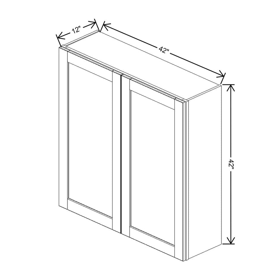 Wall Cabinet 42" H  technical diagram