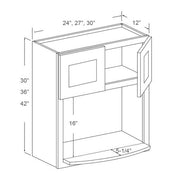 Microwave Base 30" / 36" / 42" H  technical diagram