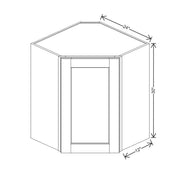 Wall Diagonal Corner 30" H & 36" H  technical diagram