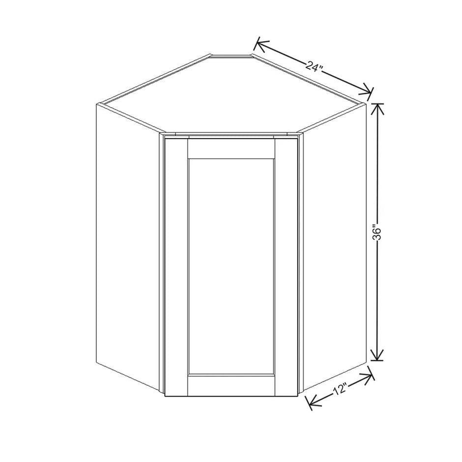 Wall Diagonal Corner 30" H & 36" H  technical diagram