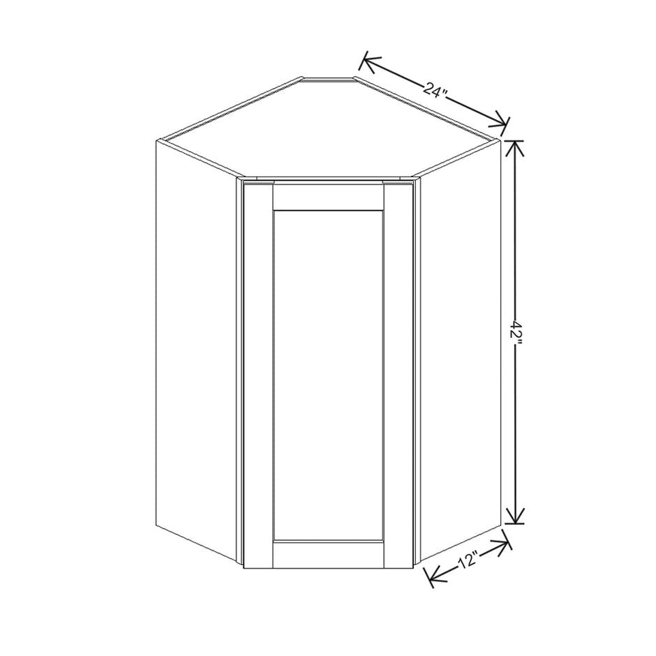 Wall Diagonal Corner 42" H  technical diagram