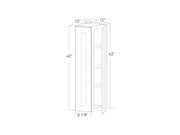 Wall End Corner 42" H  technical diagram