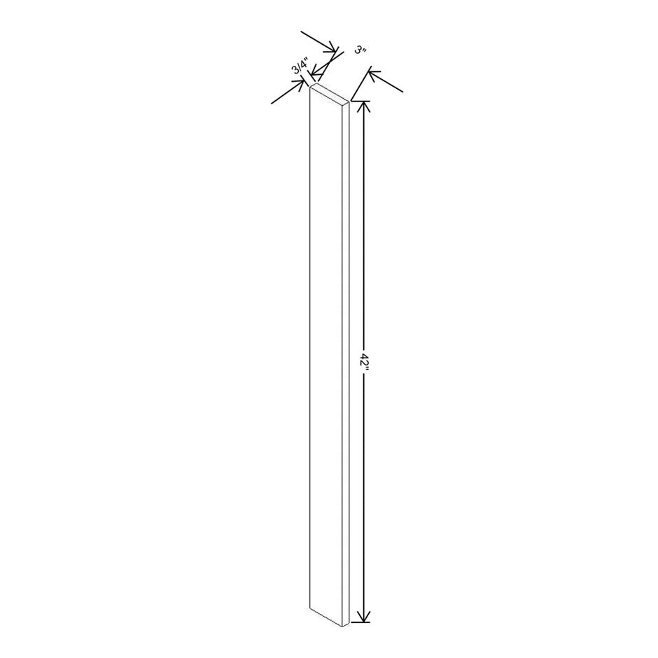 Wall Filler 3W x 42H x 3/4D technical diagram
