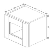 JK-B8-WM1512H – Wall Cabinet Glass Insert Door 12" H – B8 – Butterscotch
