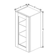 Wall Cabinet Glass Insert Door 30" H & 36" H technical diagram