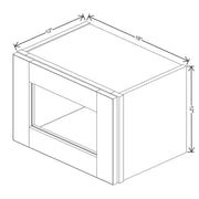 JK-K8-WM1812H – Wall Cabinet Glass Insert Door 12" H – K8 – Espresso