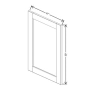 JK-A7-WM2130 – Replacement Glass Insert Door Panel – A7 – Creme Glazed