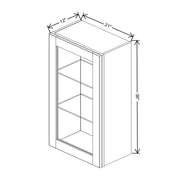 JK-K3-WM2136H – Wall Cabinet Glass Insert Door 36" H – K3 – Greige