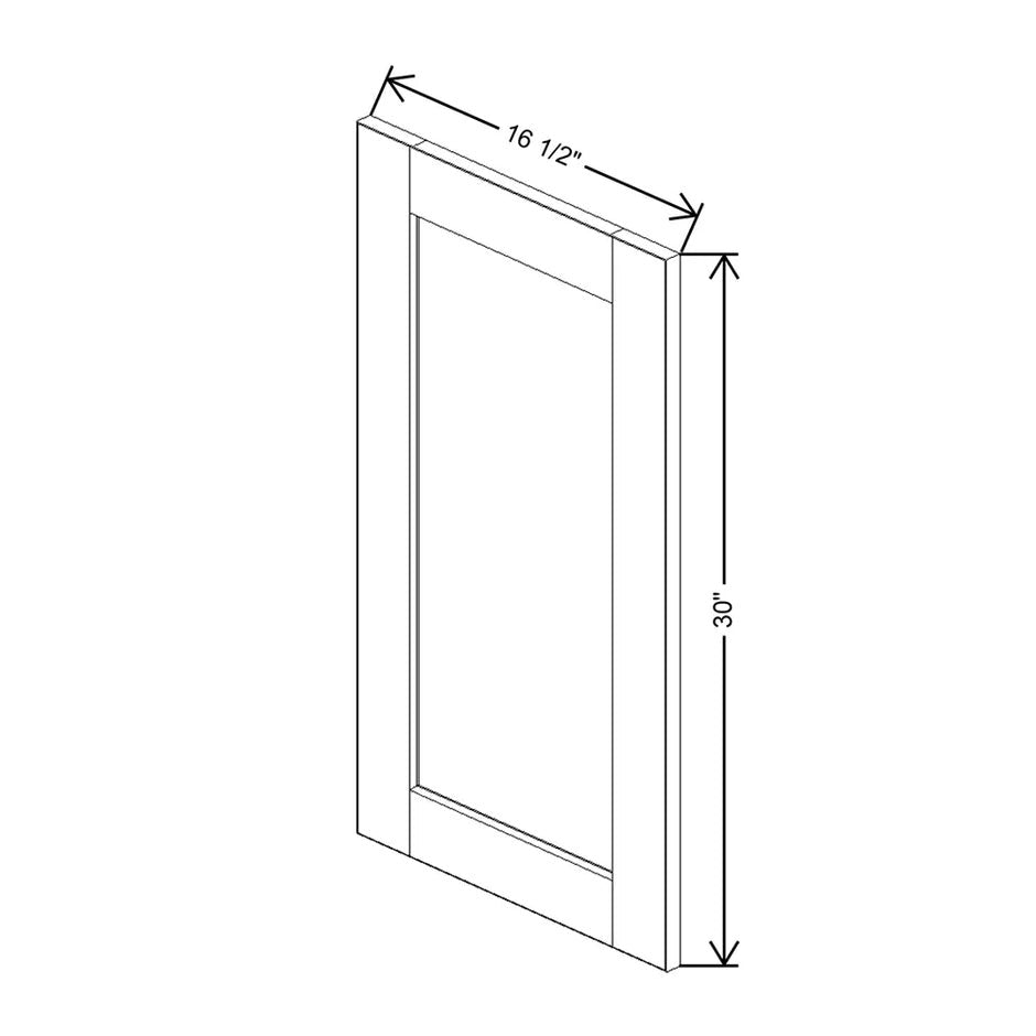 JK-M01-WM3330 – Replacement Glass Insert Door Panel – M01 – Chocolate Glazed