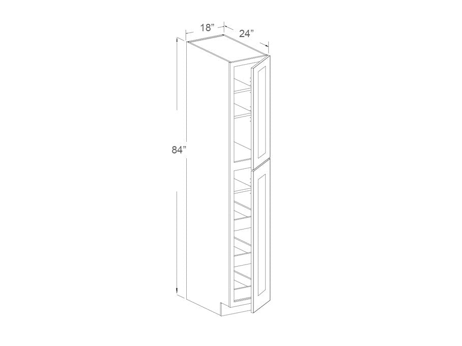 Pantry Cabinet 84" / 90" / 96" H  technical diagram