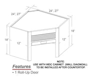 JK-A7-AG2718 – Appliance Garage – A7 – Creme Glazed – 27W x 18D x 15H