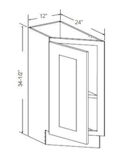 JK-A7-BDEC12 – Base Diagonal End Corner (L/R) – A7 – Creme Glazed