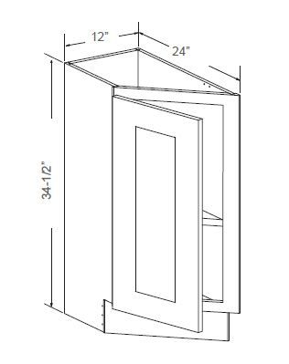JK-A7-BDEC12 – Base Diagonal End Corner (L/R) – A7 – Creme Glazed