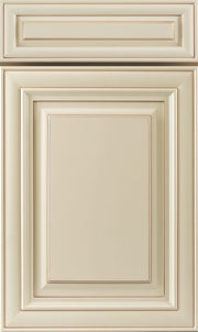 Creme Glazed cabinet door finish sample