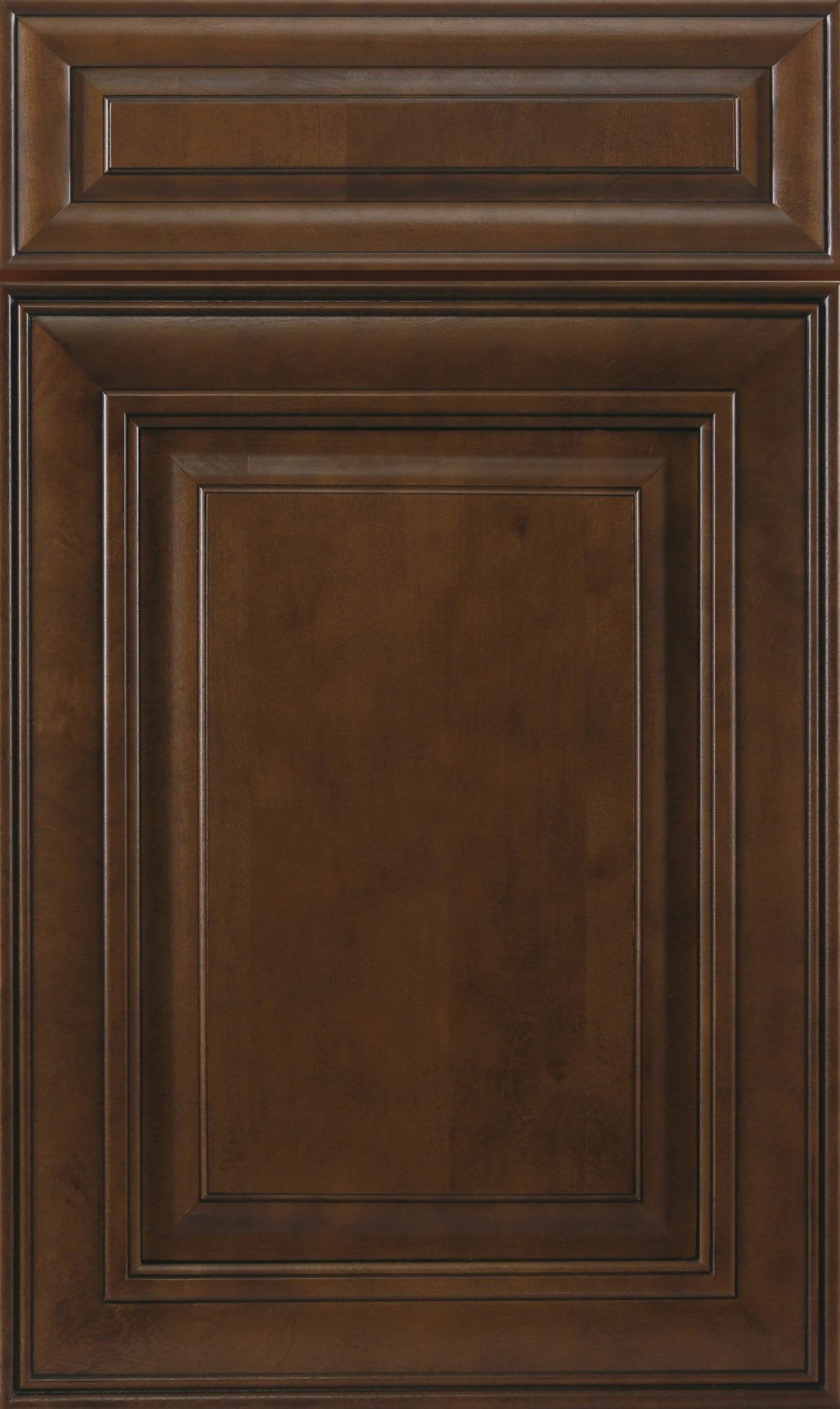 Chocolate Glazed cabinet door finish sample