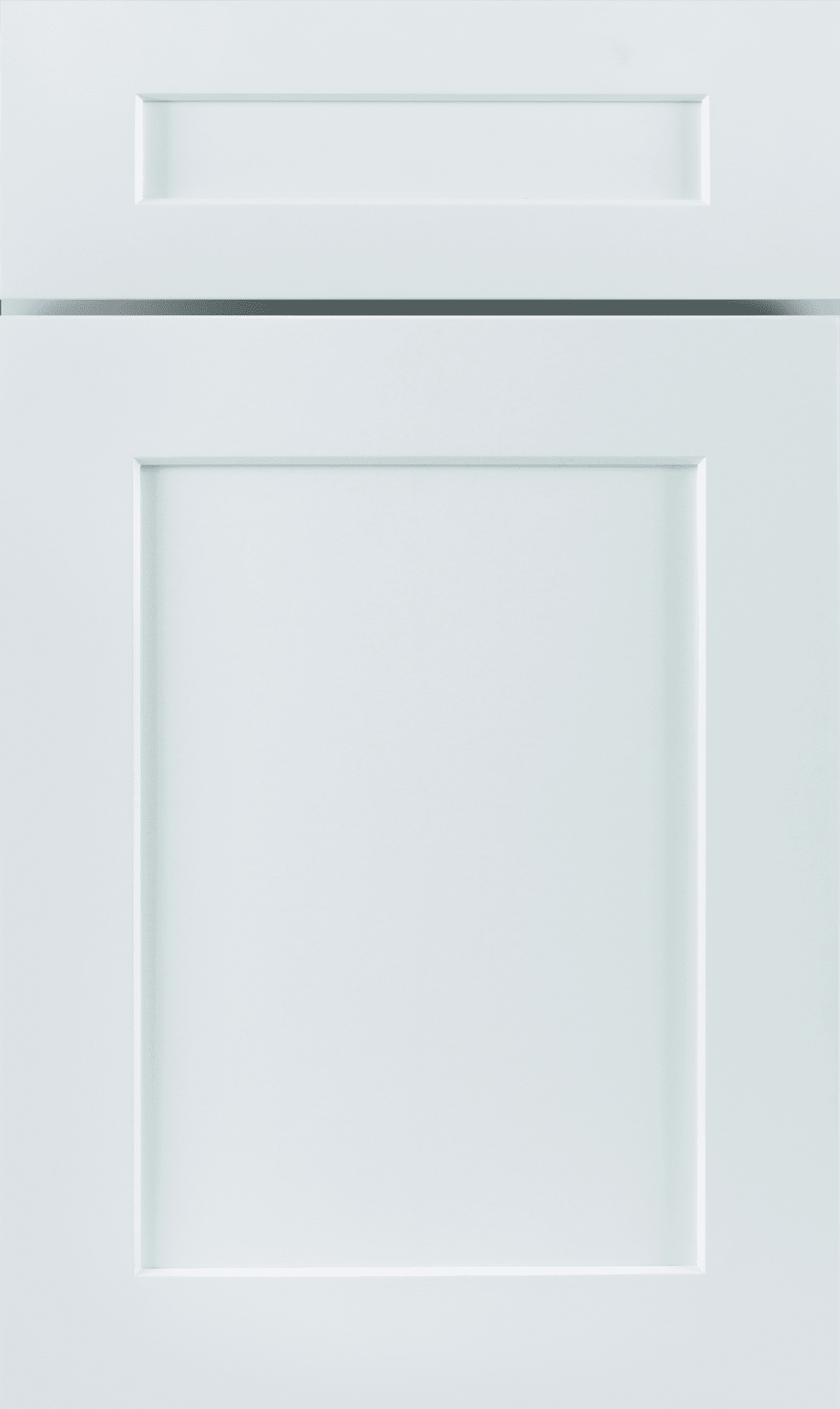White Shaker cabinet door finish sample