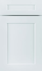 White Shaker cabinet door finish sample