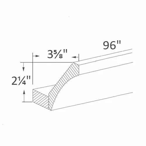 JK-A7-AST10-3-1/4 – Cove with Base – A7 – Creme Glazed